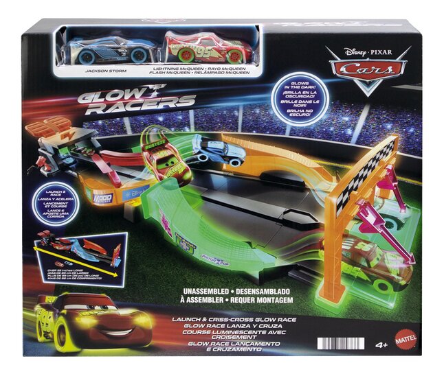 Disney Cars acrobatische racebaan Glow Racers