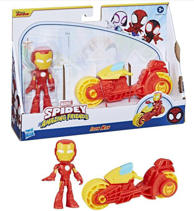 Hasbro Figuur Spidey en zijn Geweldige Vriendjes Moto Iron Man