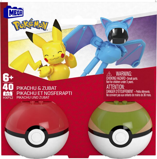 MEGA Construx Pokémon Pokéball Pikachu & Zubat