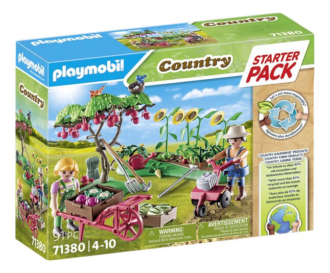 Playmobil 71252 Enfant avec enclos et Lapins - Country - La Vie à la Ferme  - La Gamme Petite Ferme Comprend Plus de 80% de matériaux recyclés ou