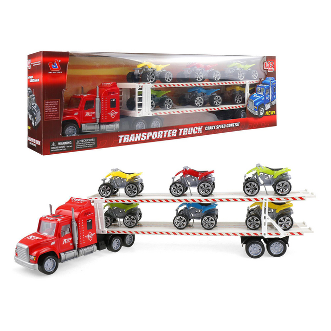 Camion transporteur avec 6 quads