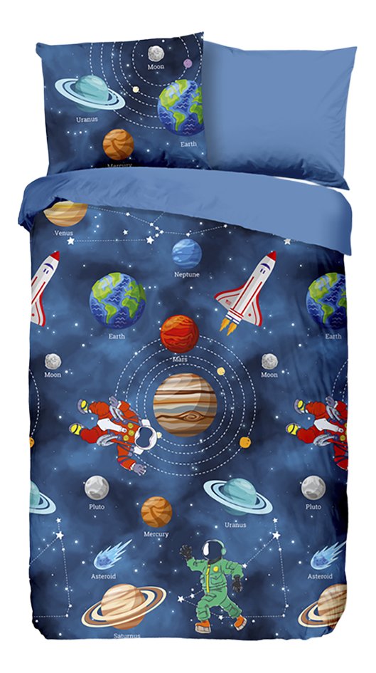 Good Morning Housse De Couette Space Flanelle 140 X 220 Cm