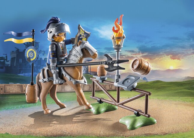 Playmobil 71213 Chevalier Burnham Raider avec Cheval de feu - Novelmore -  avec Un Personnage, Un Cheval et des Accessoires - Chevalier - Histoire 