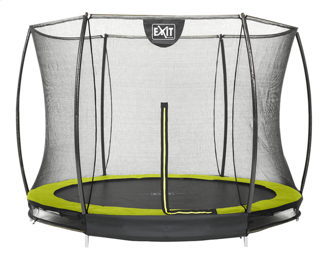 EXIT trampoline enterré avec filet de sécurité Silhouette Ground Ø 3,05 m lime
