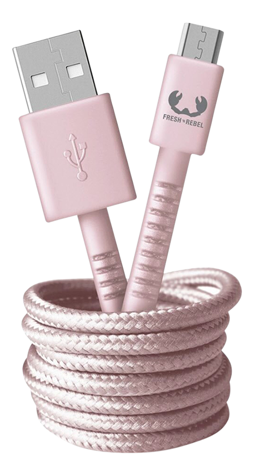 Fresh 'n Rebel kabel USB-A - Micro USB 2 m Smokey Pink