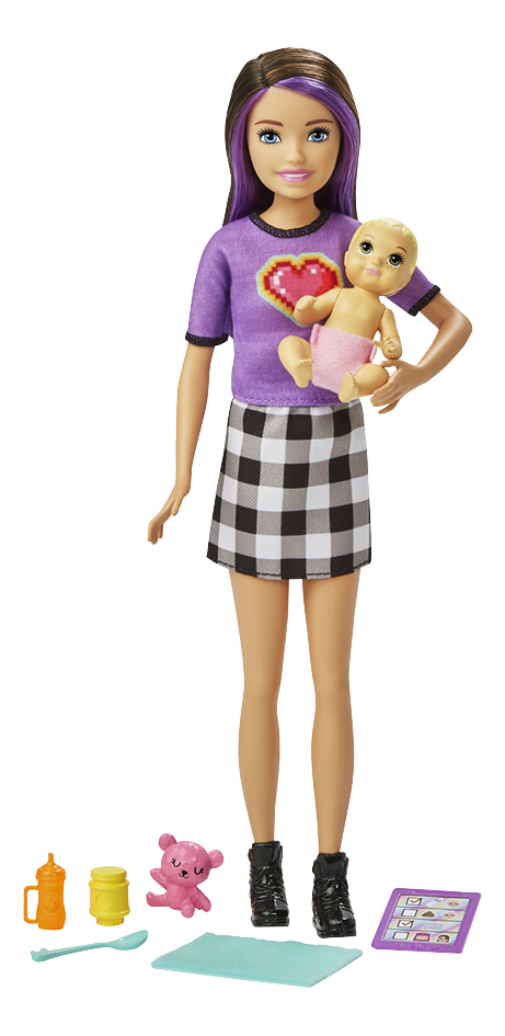 Barbie mannequinpop babysitter met baby - Skipper
