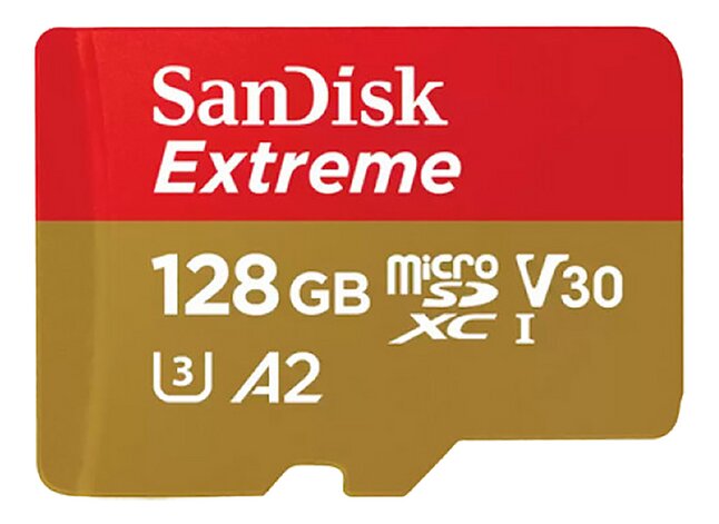 SanDisk carte mémoire microSDXC Extreme 128 Go A2 V30
