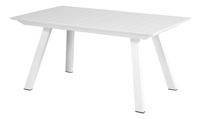 Ocean table de jardin à rallonge Lanna blanc L 160/240 x Lg 90 cm