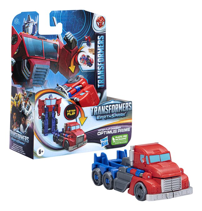 Figurine articulée Transformers EarthSpark 1-Step Flip Changer - Optimus Prime