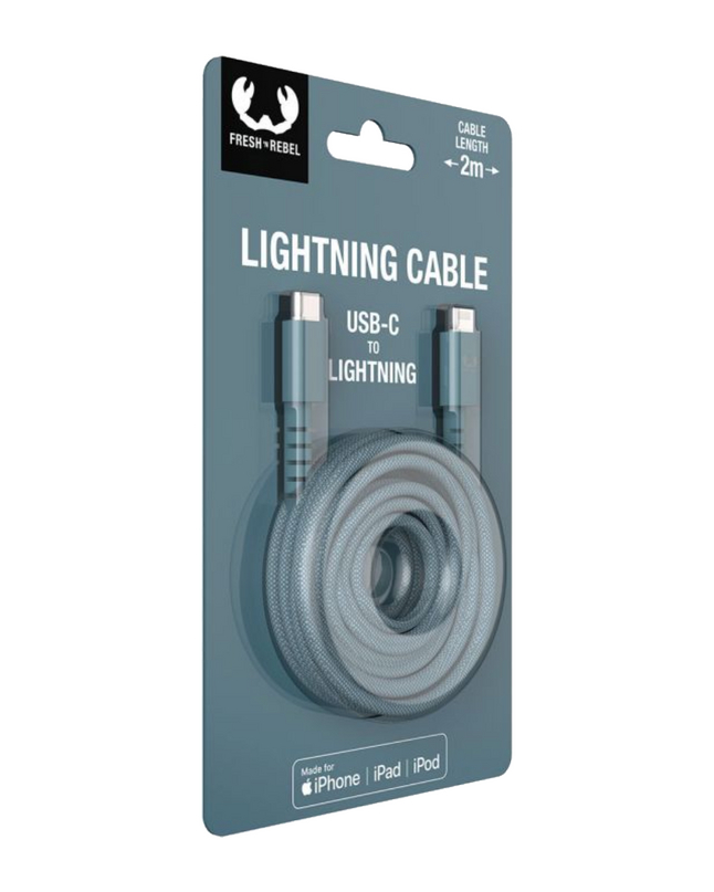 Fresh 'n Rebel kabel USB-C - Lightning 2 m Dive Blue