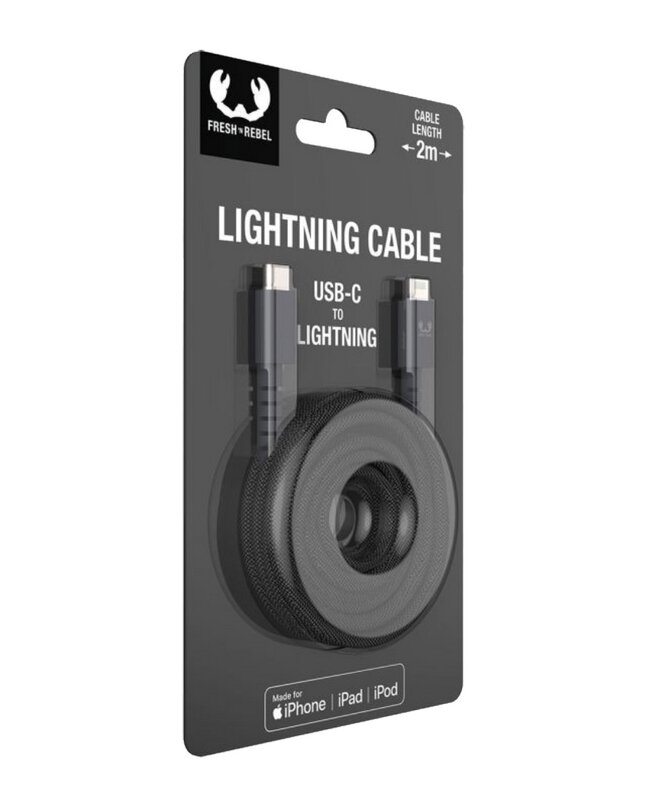 Fresh 'n Rebel kabel USB-C - Lightning 2 m Storm Grey