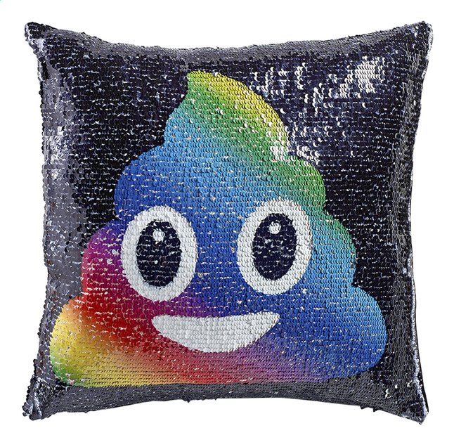 Emoji Kussen pailletten poo/regenboog - Ontdek elke dag straffe deals en  leuke nieuwigheden bij DreamLand