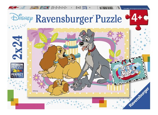 Ravensburger Puzzel 2-in-1 Disney De schattigste puppies