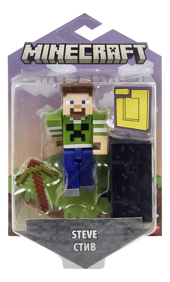 Minecraft - Figurine Creeper - Articulée - 1 Accessoire et 1 Pièce