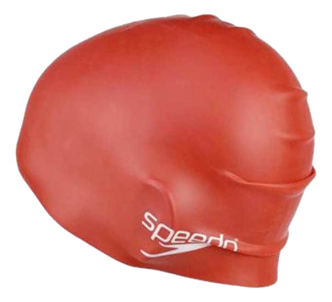 Speedo bonnet de natation en silicone Junior rouge