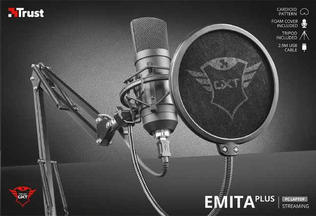 kruipen Vertolking Schelden Trust GXT 252 Streaming Microphone + Emita Plus kopen? | Bestel eenvoudig  online | DreamLand