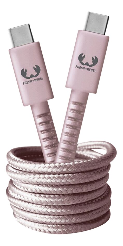 Fresh 'n Rebel kabel USB-C - USB-C 2 m Smokey Pink