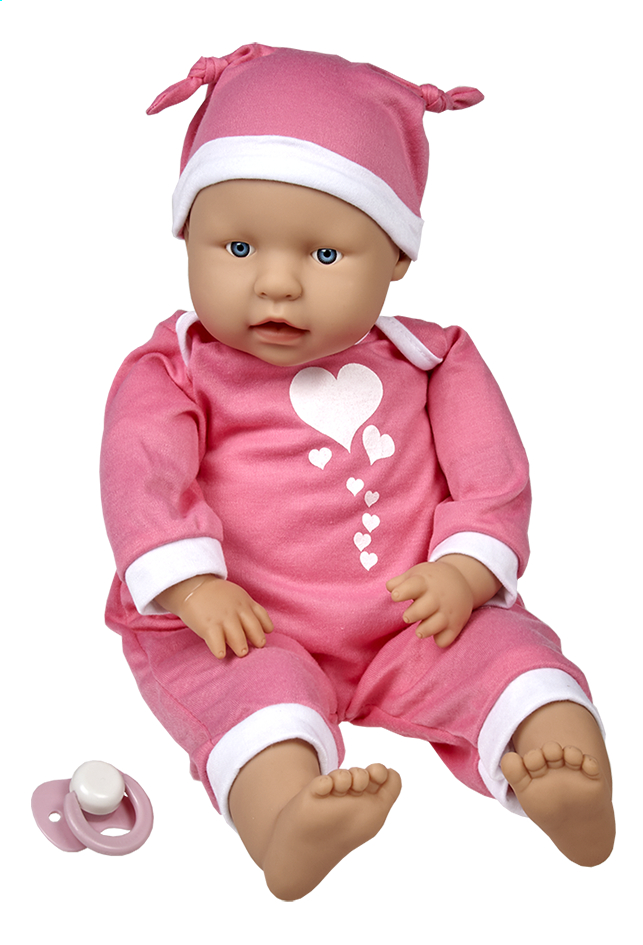 DreamLand poupée souple avec tétine Emma - 46 cm
