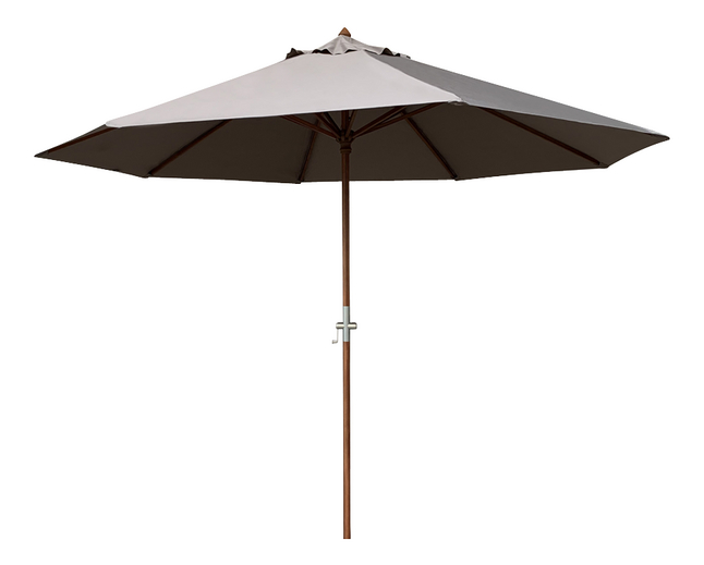 Parasol de luxe en bois FSC bois Ø 3 m taupe