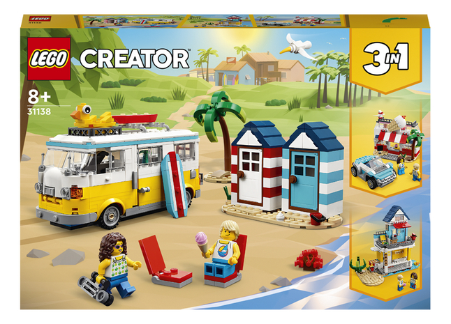 LEGO Creator 3 en 1 31138 Camping-car à la plage
