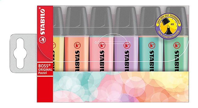 BOSS fluostift Pastel - 6 | Bestel eenvoudig online | DreamLand