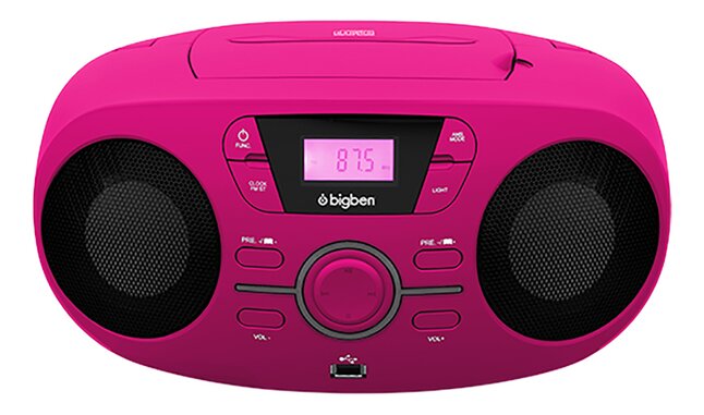 bigben draagbare radio/cd-speler CD61 roze