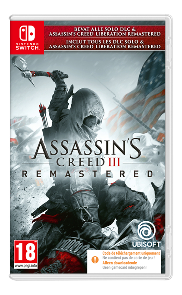 Nintendo Switch Assassin's Creed III + Liberation Remastered - Code in a Box ENG/FR