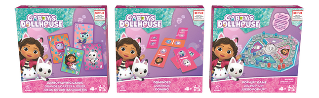 Gabby's poppenhuis 3-in-1: pop-up spel + domino + kaartspel