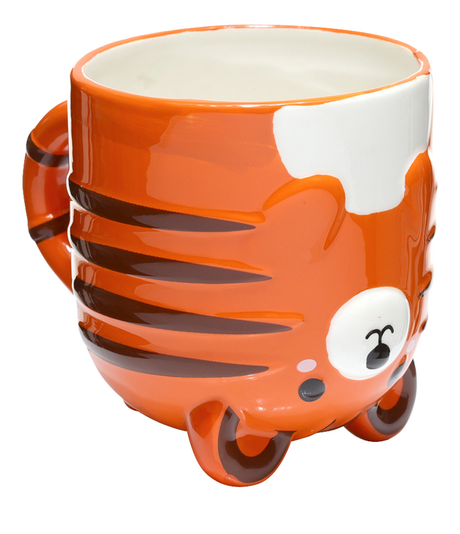 Adoramals mug Upside Down tigre