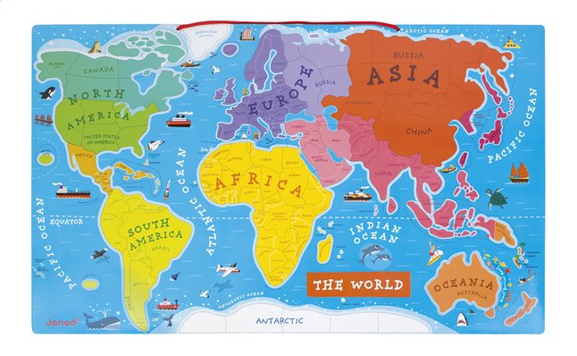 Tableau Magnétique Carte Du Monde Ang