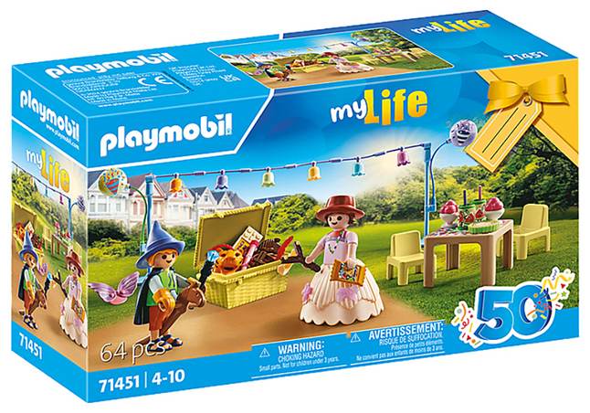 PLAYMOBIL Set de jeu Gift Set Enfants avec décorations de fête 71451