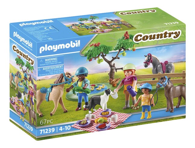PLAYMOBIL Country 71239 Cavaliers, chevaux et pique-nique