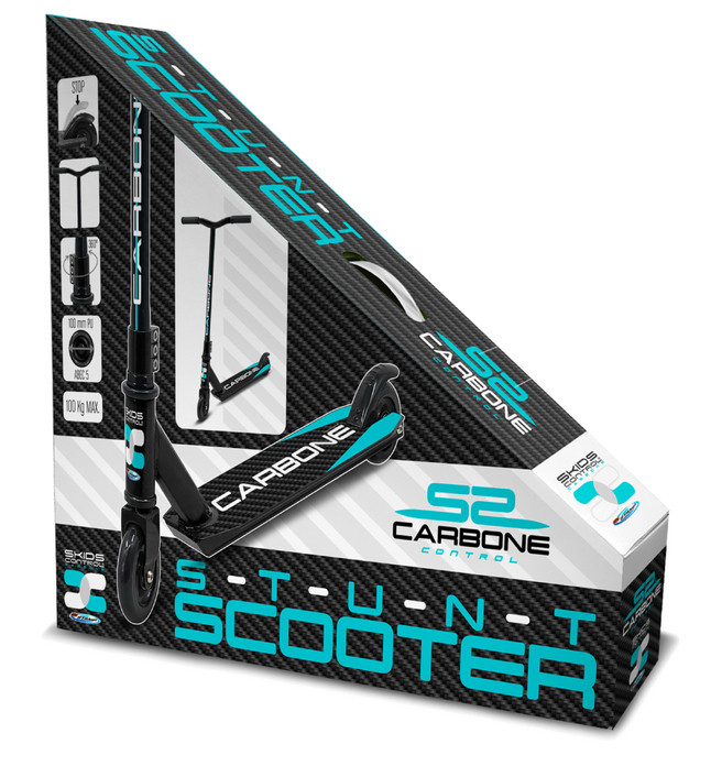 Stamp step Skids Control Stunt Scooter S2 Carbone