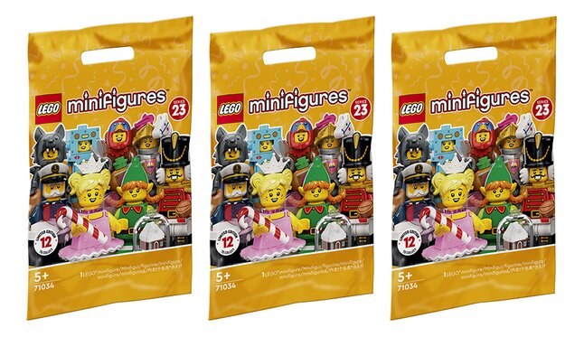 LEGO Minifigures 71034 Serie 23 - 3 stuks
