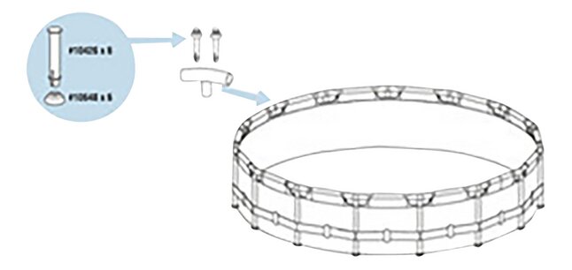 Intex ensemble de 6 goupilles avec capuchons
