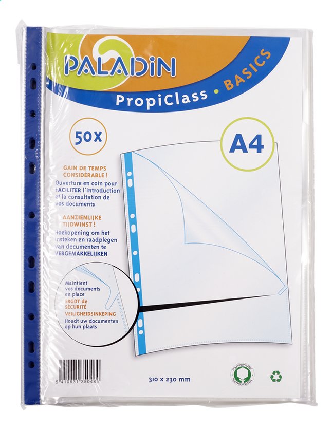 Paladin chemise plastifiée PropiClass - 50 pièces