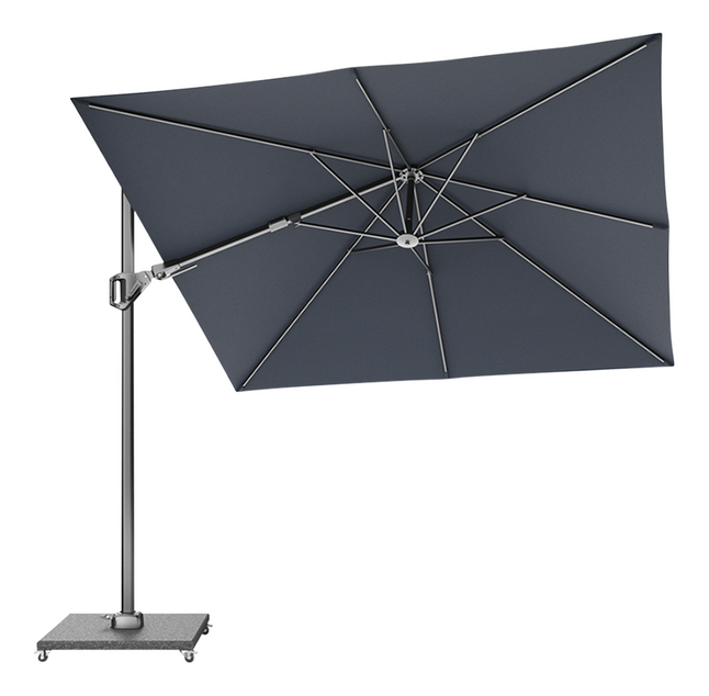 Platinum parasol suspendu Voyager T2 aluminium 2,7 x 2,7 m anthracite