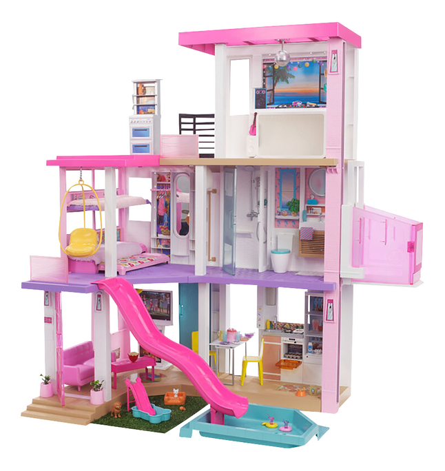 Barbie Dreamhouse - Poppenhuis met 3 Verdiepingen - Licht en Geluid - Droomhuis met 75+ Onderdelen
