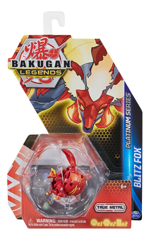 Bakugan Legends Platinum Series True Metal Bakugan - Blitz Fox