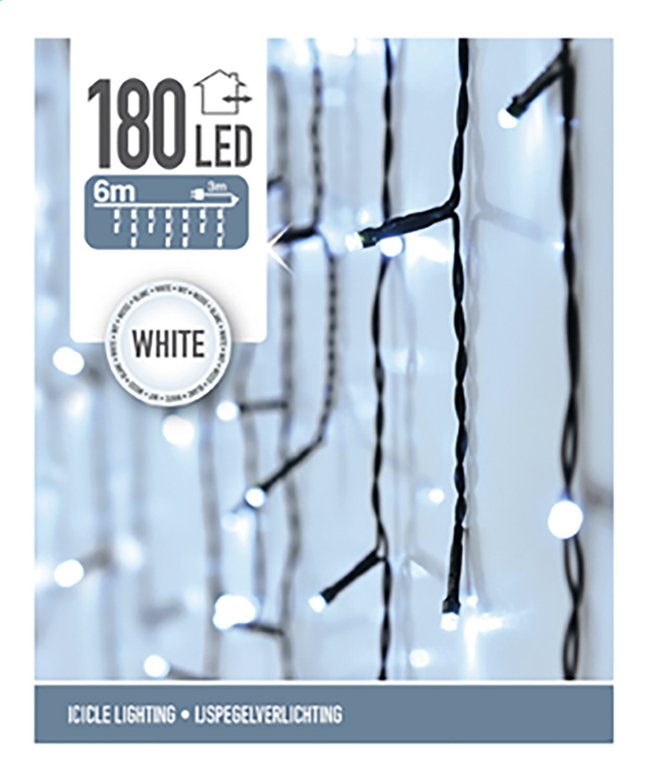 Slingerverlichting led ijspegels 180 lampjes koud wit | DreamLand Slingerverlichting led ijspegels 180 lampjes koud wit | DreamLand