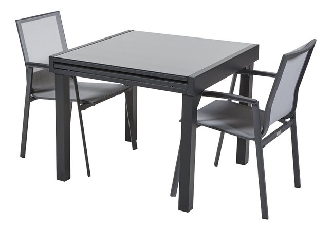 Tuinset Modulo/Bondi zwart - 2 stoelen