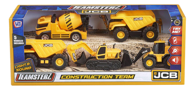 Teamsterz 5 véhicules de construction JCB Construction Team