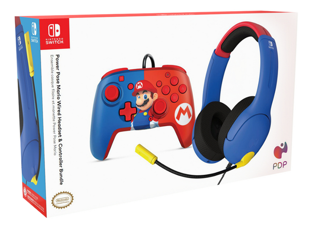 Headset + controller Power Pose Super Mario voor Nintendo Switch