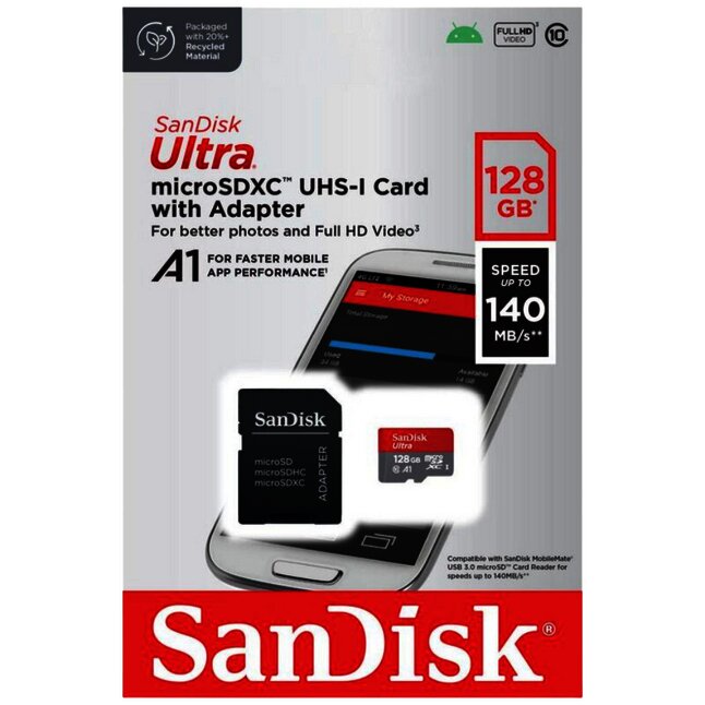 SanDisk Carte mémoire microSDXC Ultra 128 Go