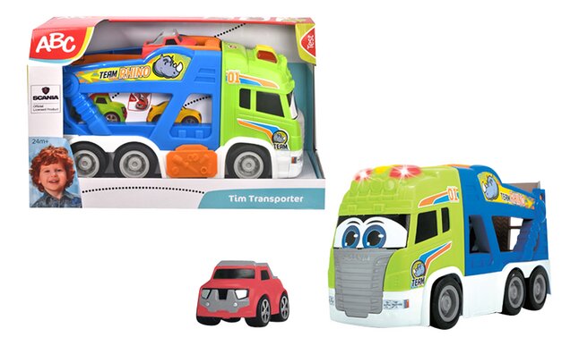 Dickie Toys ABC camion porte-voitures Scania Tim Transporter