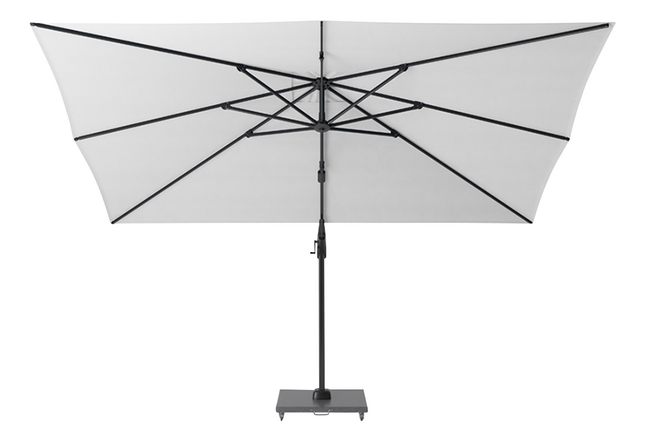 Platinum parasol suspendu Challenger T2 aluminium 3,5 x 2,6 m gris clair