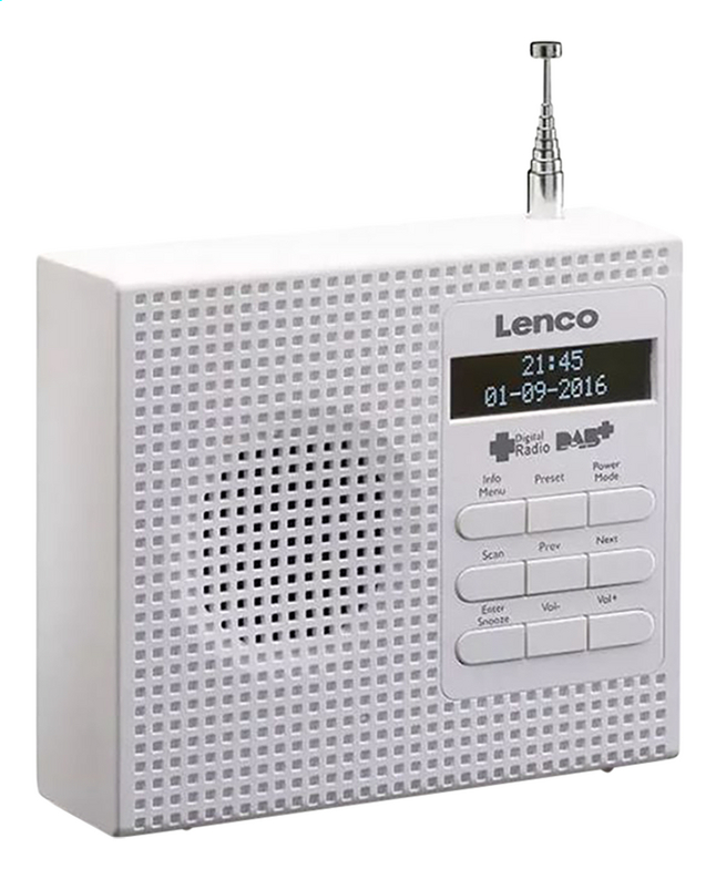 Lenco radio DAB+ PDR-020 wit