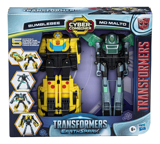 Hasbro Transformers EarthSpark Cyber-Combiner Bumblebee et Mo Malto