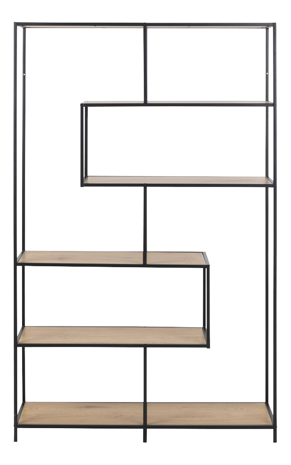 Boekenrek Quercy 6 planken asymmetrisch eikdecor 114