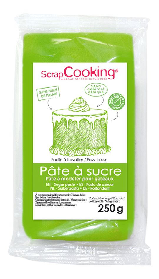 ScrapCooking pâte à sucre 250 g - vert